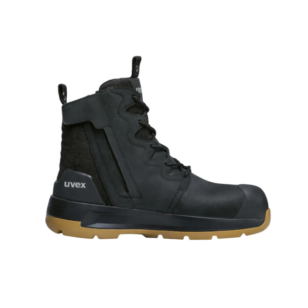 Uvex 3 X-Flow Zip, Black / Tan sole - Extra Wide (14)