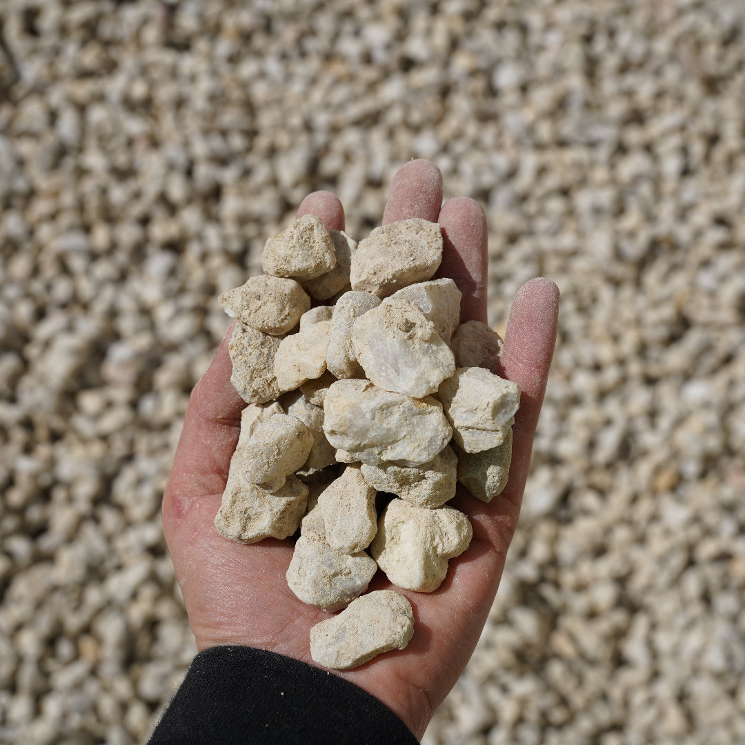 20mm Ice White Pebble
