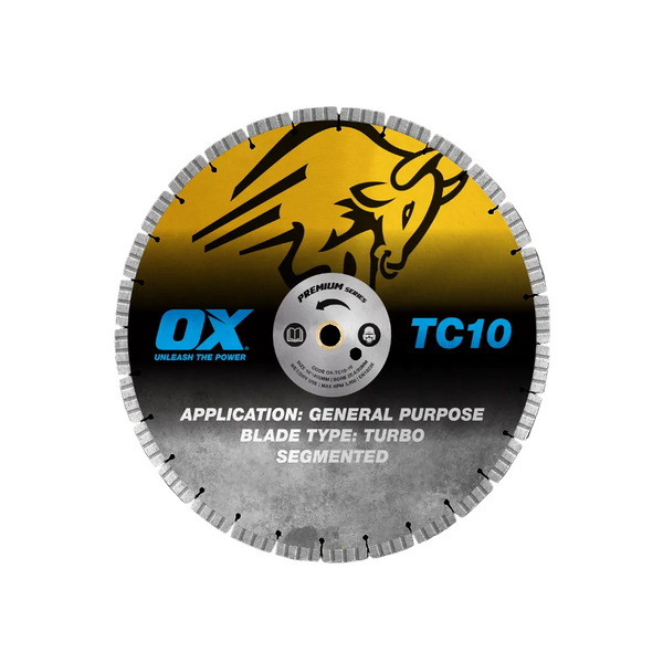 OX Premium Turbo Segmented Blade 350mm - Concrete/General Purpose