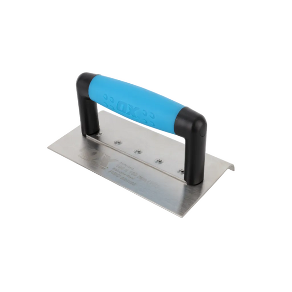 OX Pro Medium Edging Trowel 10mm Radius- 100 x 180mm / 4in x 7in