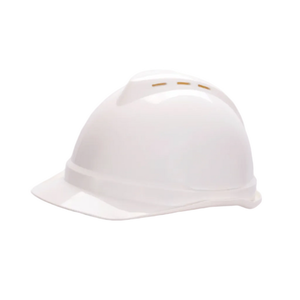Vented White Hard Hat