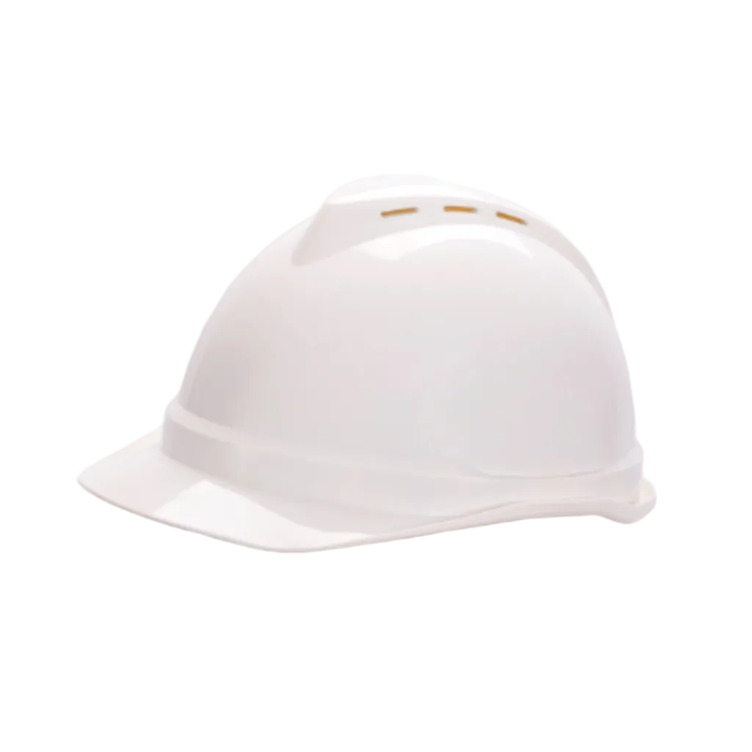 Vented White Hard Hat