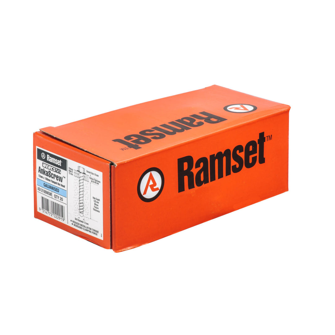Ramset WERCS FH AnkaScrew 12 x 100 MGAL - 25 Pack