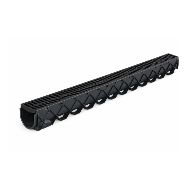 Rein Storm Drain - Complete with Black Plastic Grate
